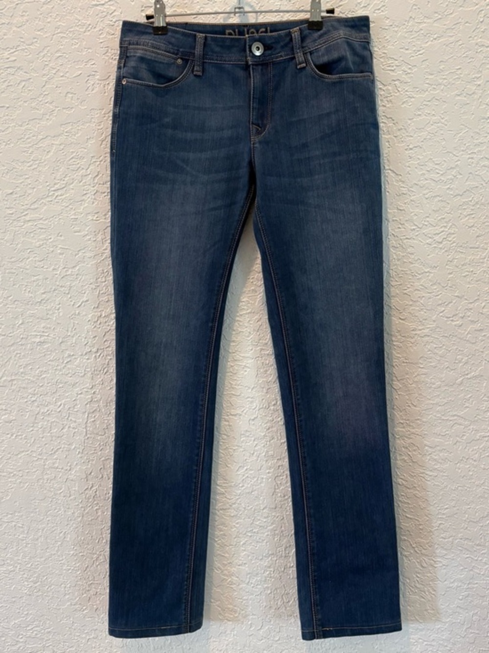 DL1961 Grace high rise Straight Leg Jeans in Dark Blue Wash